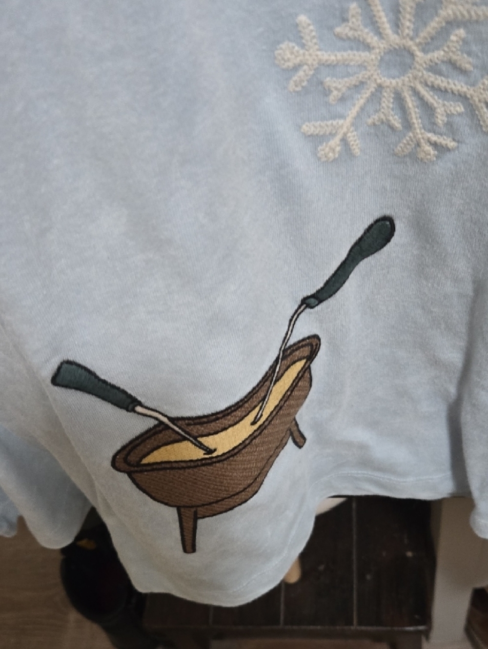 Free People Light Blue Ski Apres Graphic Tee shirt - Picture 5 of 10
